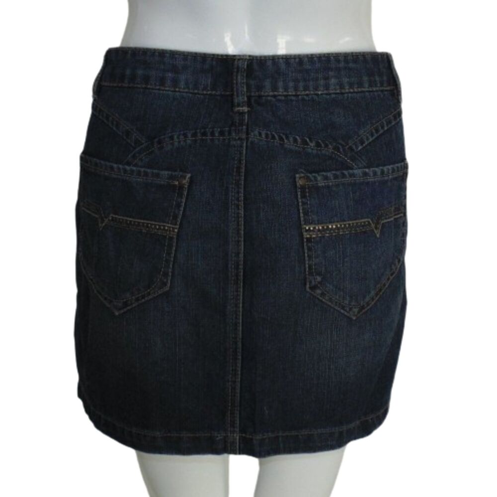 ROUTE 66 Denim Skirt, 32", Mini, Pockets! Zipper fly, Button waist, 100% Cotton - Picture 5 of 13